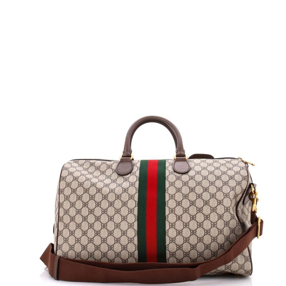 Balenciaga x Gucci The Hacker Project Duffle Bag BB Coated Canvas Medium Brown - Picture 3 of 6